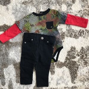 Truly Scrumptious 3-6months boy punk grunge outfit